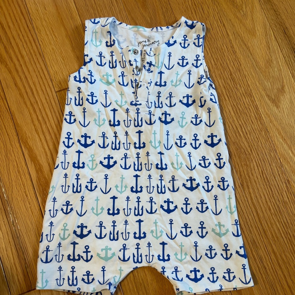 Rare June & January anchor one piece unisex size 12/24 months
